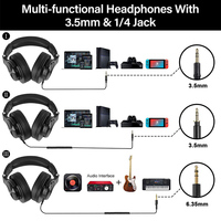 Oneodio Fusion A70 słuchawki Bluetooth słuchawki stereofoniczne bezprzewodowe słuchawki profesjonalne Studio nagrań Monitor słuchawki dla DJ 5
